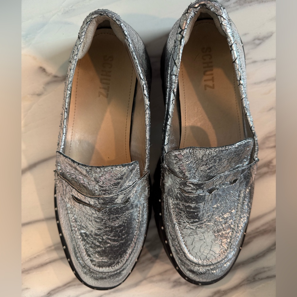 Schutz Christie Studs Crackled Leather - Picture 15 of 16